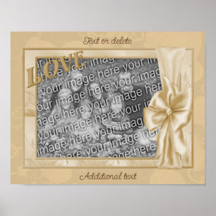Love Satin Bow Frame Create Your Own Photo  Poster