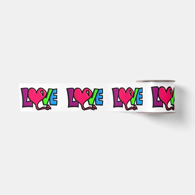 Love   satin ribbon (Front)