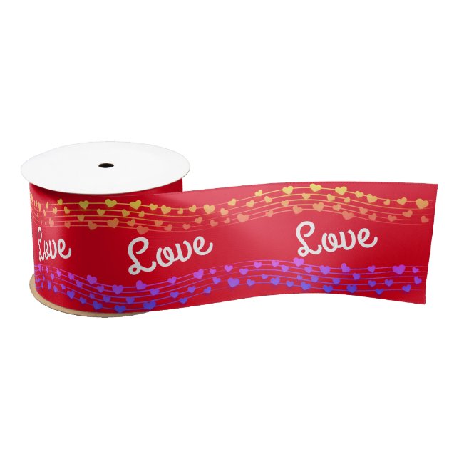 Love  satin ribbon (Spool)
