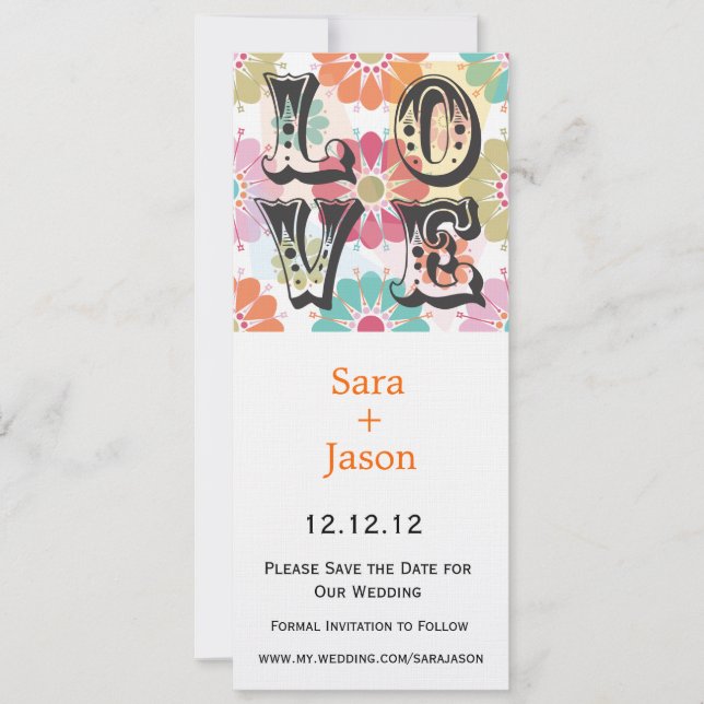 Love Save the Date Announcement (Front)