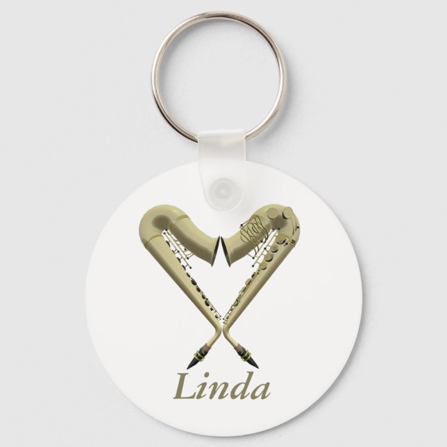 Love Sax Keyring (Front)