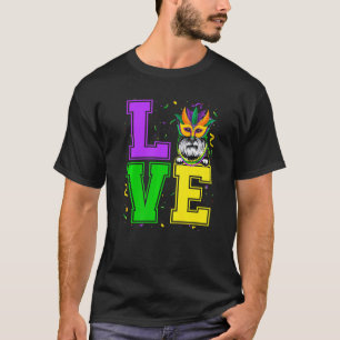 Love Schnauzer Dog Mardi Gras Festival Party T-Shirt