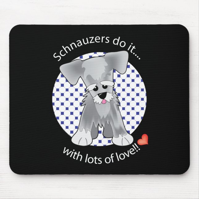 Love Schnauzer Mouse Mat (Front)
