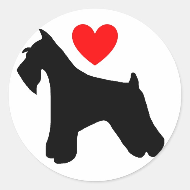 Love Schnauzer Sticker (Front)