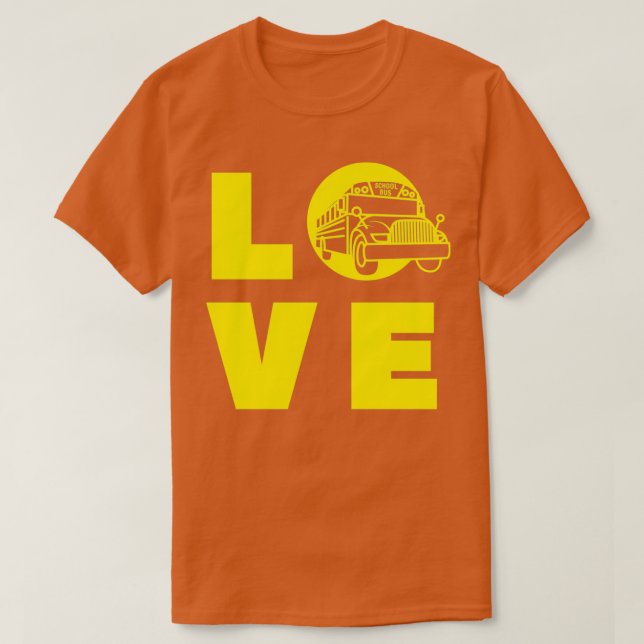 Love School Bus T-Shirt (Design Front)