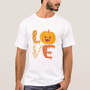 Love School Halloween Pumpkin Teacher Student Scho T-Shirt