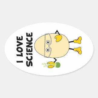 Love Science Oval Sticker