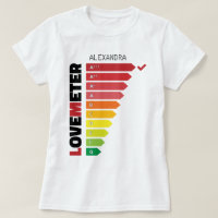 Love Score From A To G Red Black Personalised Name