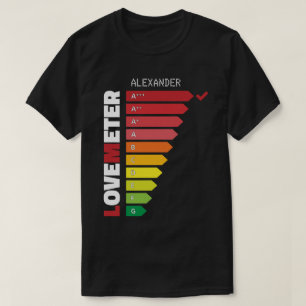 Love Score From A To G Red White Name Personalized T-Shirt