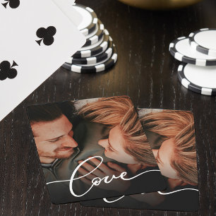 Love Script Custom Photo Playing Cards