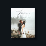 Love Script Handwritten Customised Wedding Photo Canvas Print<br><div class="desc">This design printed Love Script Handwritten Customised Wedding Photo Canvas Print that can be customised with your text. Please click the "Customise it" button and use our design tool to modify this template. Check out the Graphic Art Design store for other products that match this design!</div>