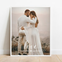 Love Script Handwritten Personalised Wedding Photo