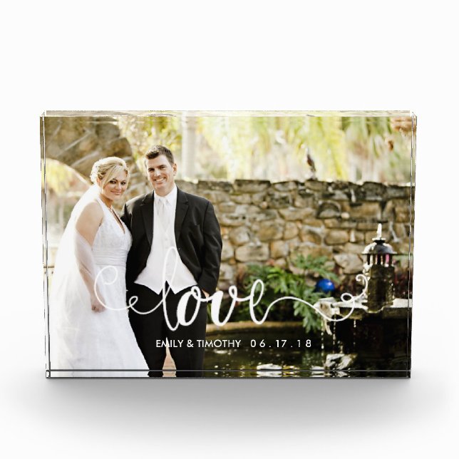 Love Script Overlay | Personalised Wedding Photo (Front)