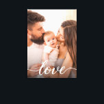 Love Script Personalised Family Photo Canvas Print<br><div class="desc">Using a beautiful and modern script for the word "Love",  this family love photo can be easily personalised with your own favourite family photo. An elegant photo wrapped canvas to be cherished and displayed.</div>