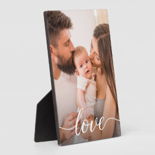 Love Script Personalised Family Photo Plaque