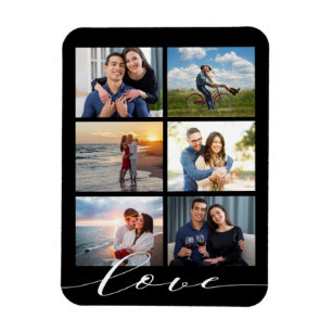 Love Script Photo Collage Magnet
