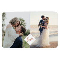 Love Script Rust Copper Wedding Engagement Photo