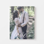 Love Script Wedding Canvas<br><div class="desc">Showcase your favorite wedding photo with a lovely script or give this as a wedding gift!</div>