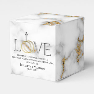 Love Scripture Verse Ephesians 4:2 Wedding Favour Box