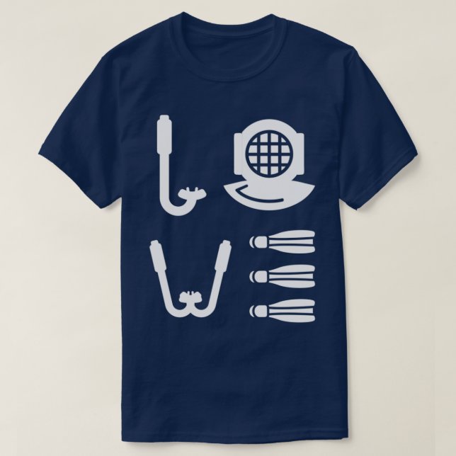 Love Scuba Diving 2 T-Shirt (Design Front)