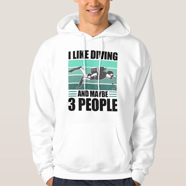 Love Scuba Diving Funn Diver Gift Hoodie (Front)