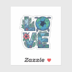 Love Sea Turtle Earth Tropical