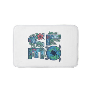 Love Sea Turtle Earth Tropical Bath Mat