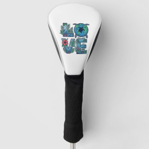 Love Sea Turtle Earth Tropical Golf Head Cover