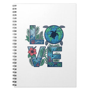 Love Sea Turtle Earth Tropical Notebook