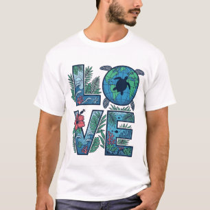 Love Sea Turtle Earth Tropical T-Shirt
