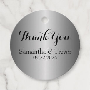 Love Sealed in Silver Favour Tags