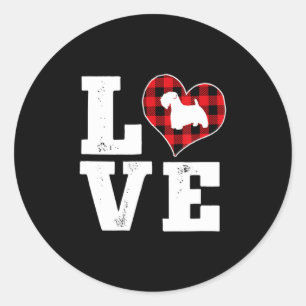 Love Sealyham Terrier Dog Lover For Dog Vale Classic Round Sticker