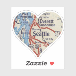 Love Seattle Vintage Map