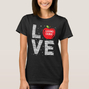 Love Second Grade Cool First Day Of School Student T-Shirt