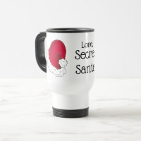 Love, Secret Santa Claus Merry Christmas Red Xmas