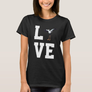 Love Secretary Birds Watcher Apparel Birding   T-Shirt