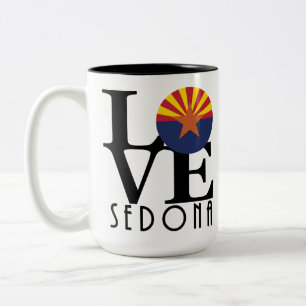 LOVE Sedona Arizona 15oz Two-Tone Coffee Mug