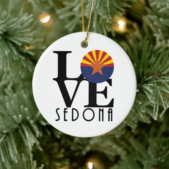 LOVE Sedona Arizona Ceramic Tree Decoration (Tree)