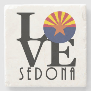 LOVE Sedona Arizona Stone Coaster