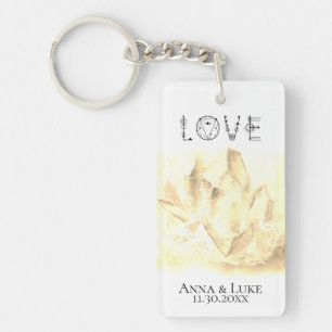 *~* "LOVE"  Sepia Crystals Events Weddings SWAG Key Ring