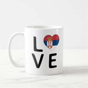 Love - Serbia Flag Coffee Mug