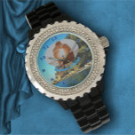 Love & Serene Yelapa 0758 Watch<br><div class="desc">Painting "Serene Yelapa 0758" Collection Women's Rhinestone Watch shines bright with a customizable face, you’ll love glancing at your watch for the time. Personalize on the product page or click the "Customize" button for more design options. Design created from my painting "Serene Yelapa 0758" capturing a hillside in Yelapa, Jalisco,...</div>