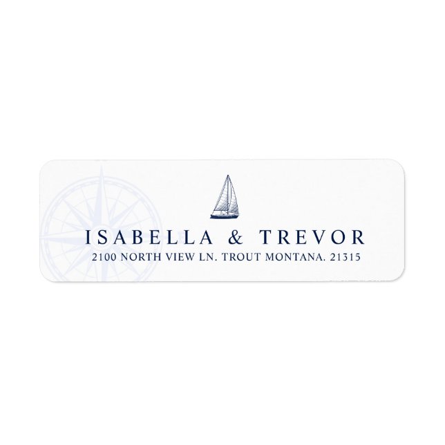 Love Sets Sail Nautical  | Return Address (Front)