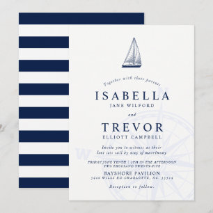 Love Sets Sail Nautical Wedding Invitation