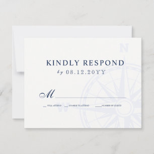 Love Sets Sail Nautical Wedding RSVP