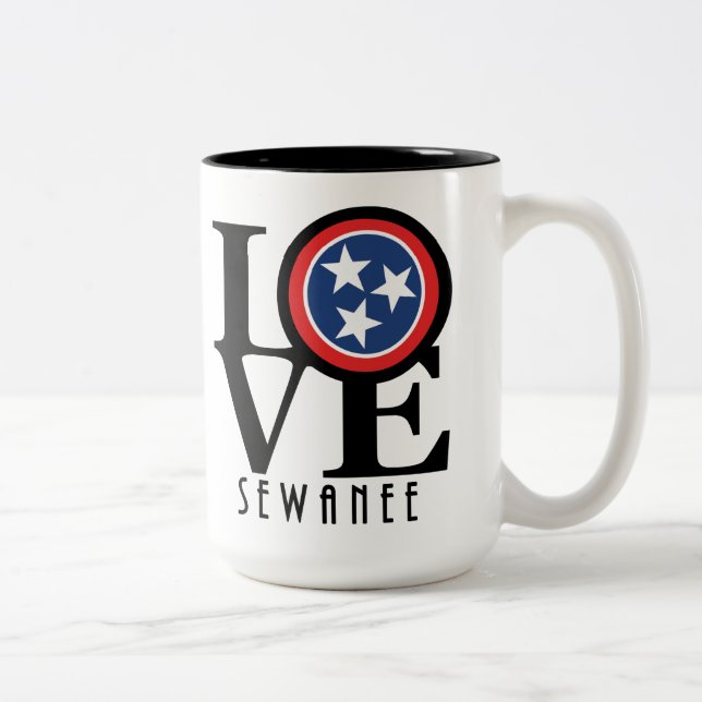 LOVE Sewanee Tennessee 15oz Two-Tone Coffee Mug (Right)