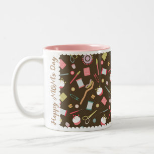 Love Sewing Accessories Brown Two-Tone Coffee Mug