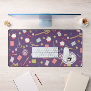 Love Sewing Accessories Purple Desk Mat
