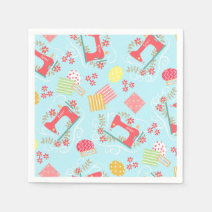 Love Sewing Blue Napkin