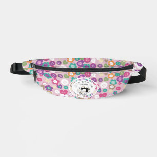 Love Sewing Buttons Pink Bum Bags